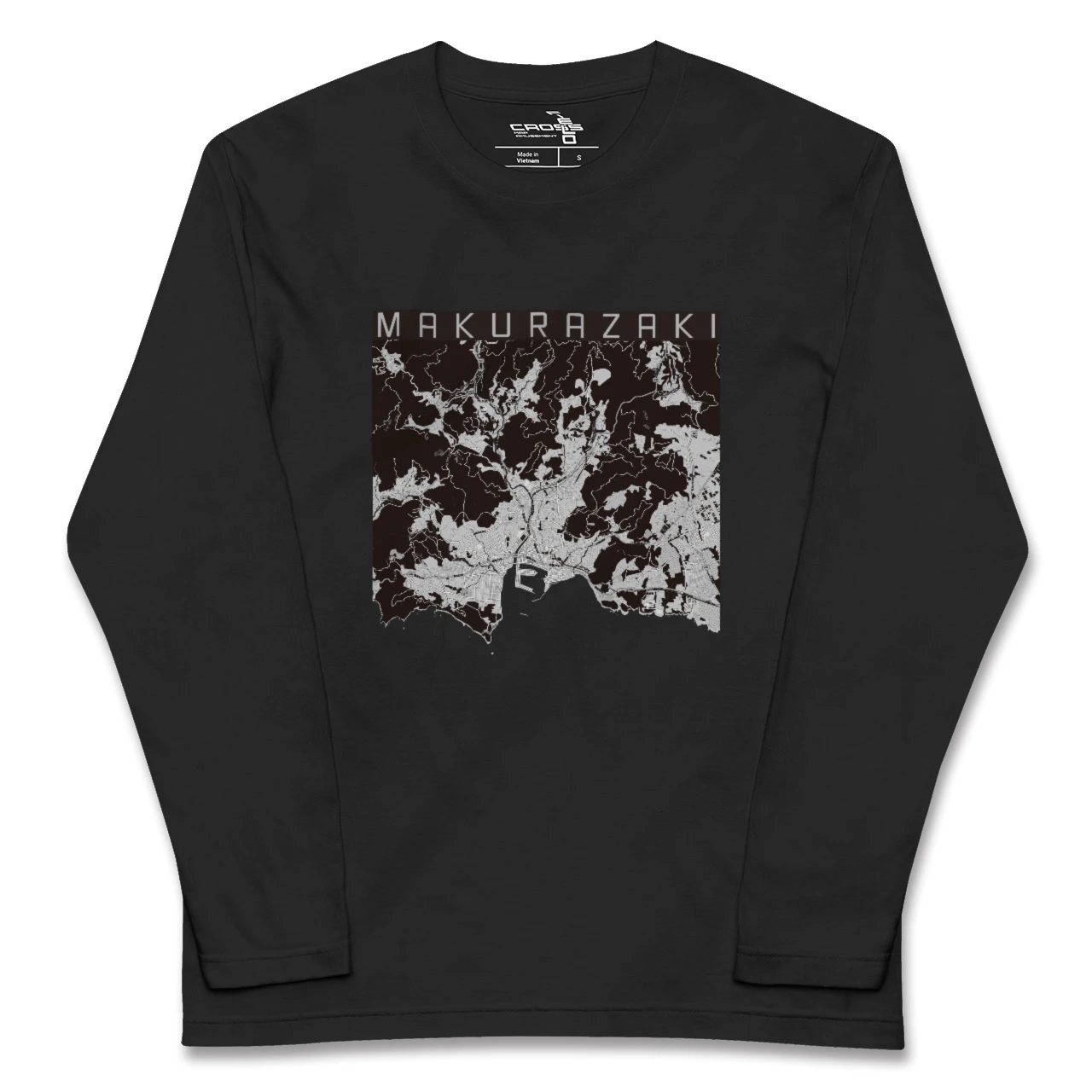 【枕崎(鹿児島県)】地図柄ロングスリーブTシャツ