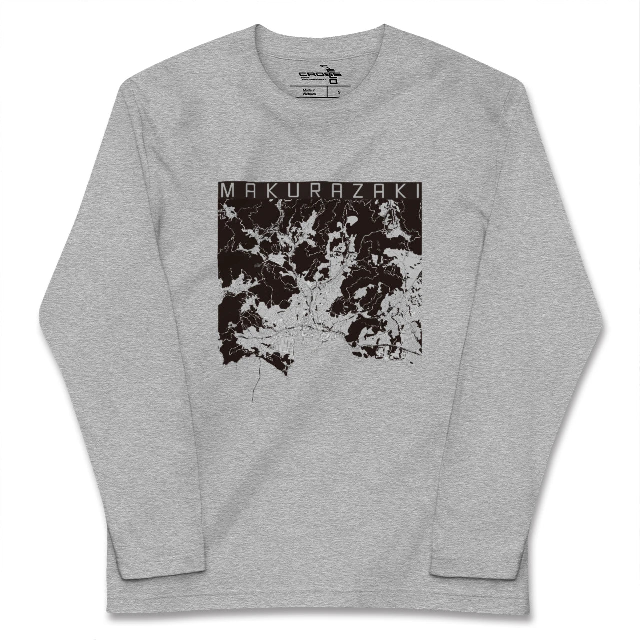 【枕崎(鹿児島県)】地図柄ロングスリーブTシャツ
