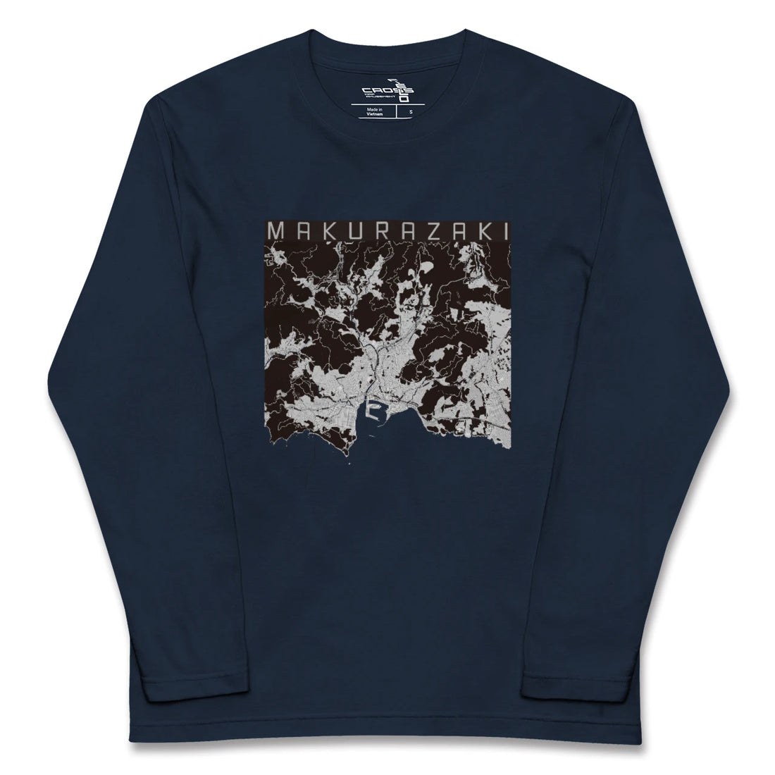 【枕崎(鹿児島県)】地図柄ロングスリーブTシャツ