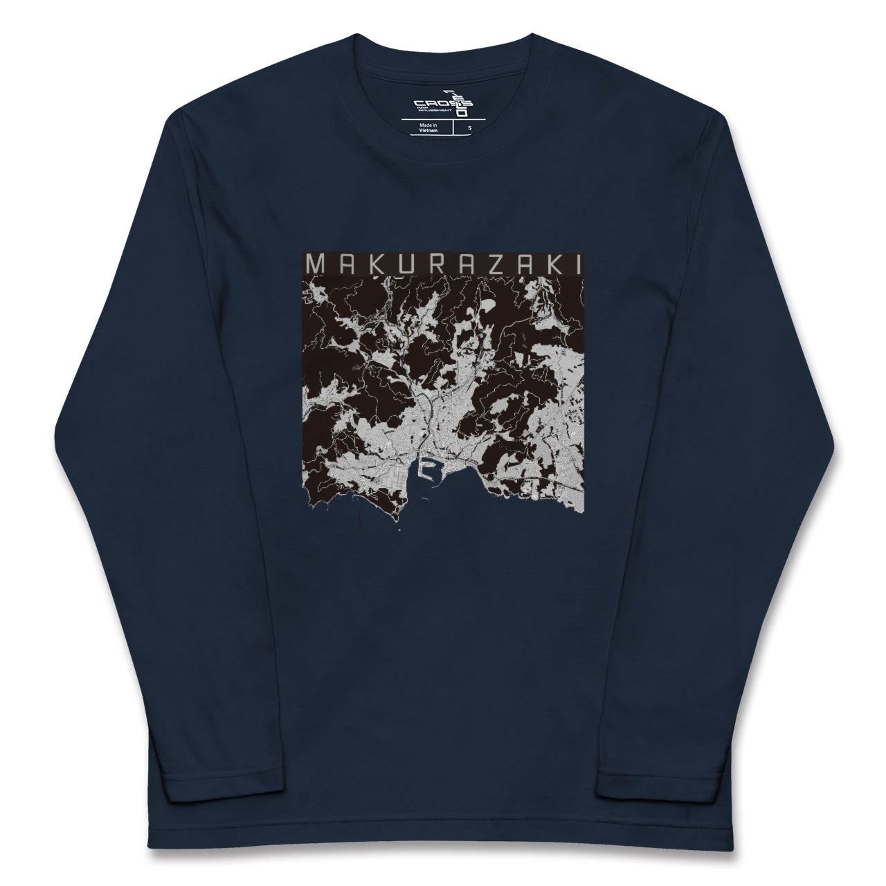 【枕崎(鹿児島県)】地図柄ロングスリーブTシャツ