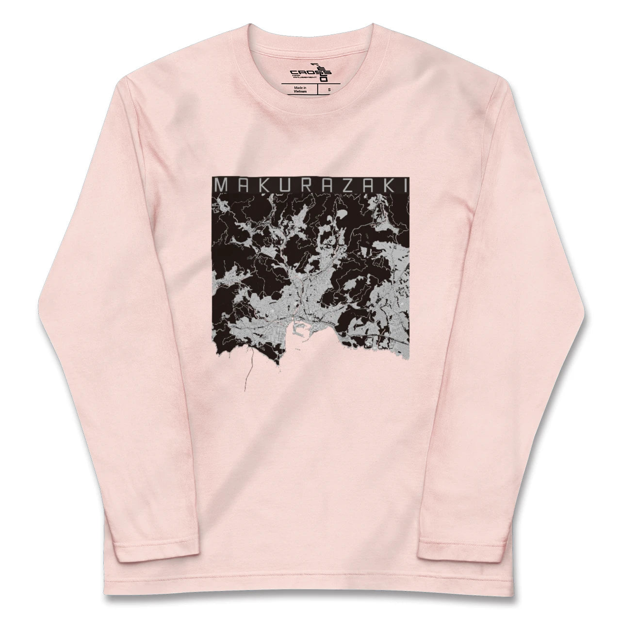【枕崎(鹿児島県)】地図柄ロングスリーブTシャツ