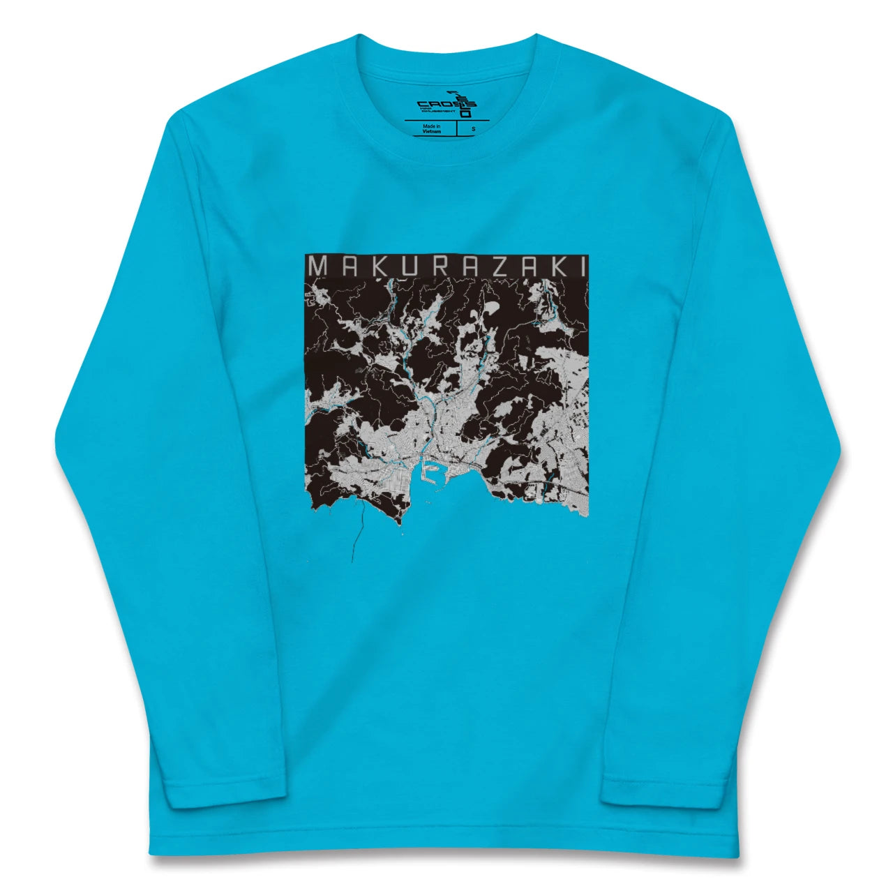 【枕崎(鹿児島県)】地図柄ロングスリーブTシャツ