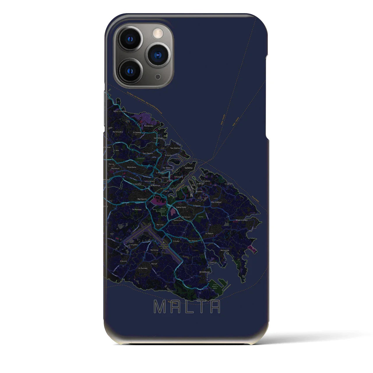 【マルタ】地図柄iPhoneケース(バックカバータイプ)