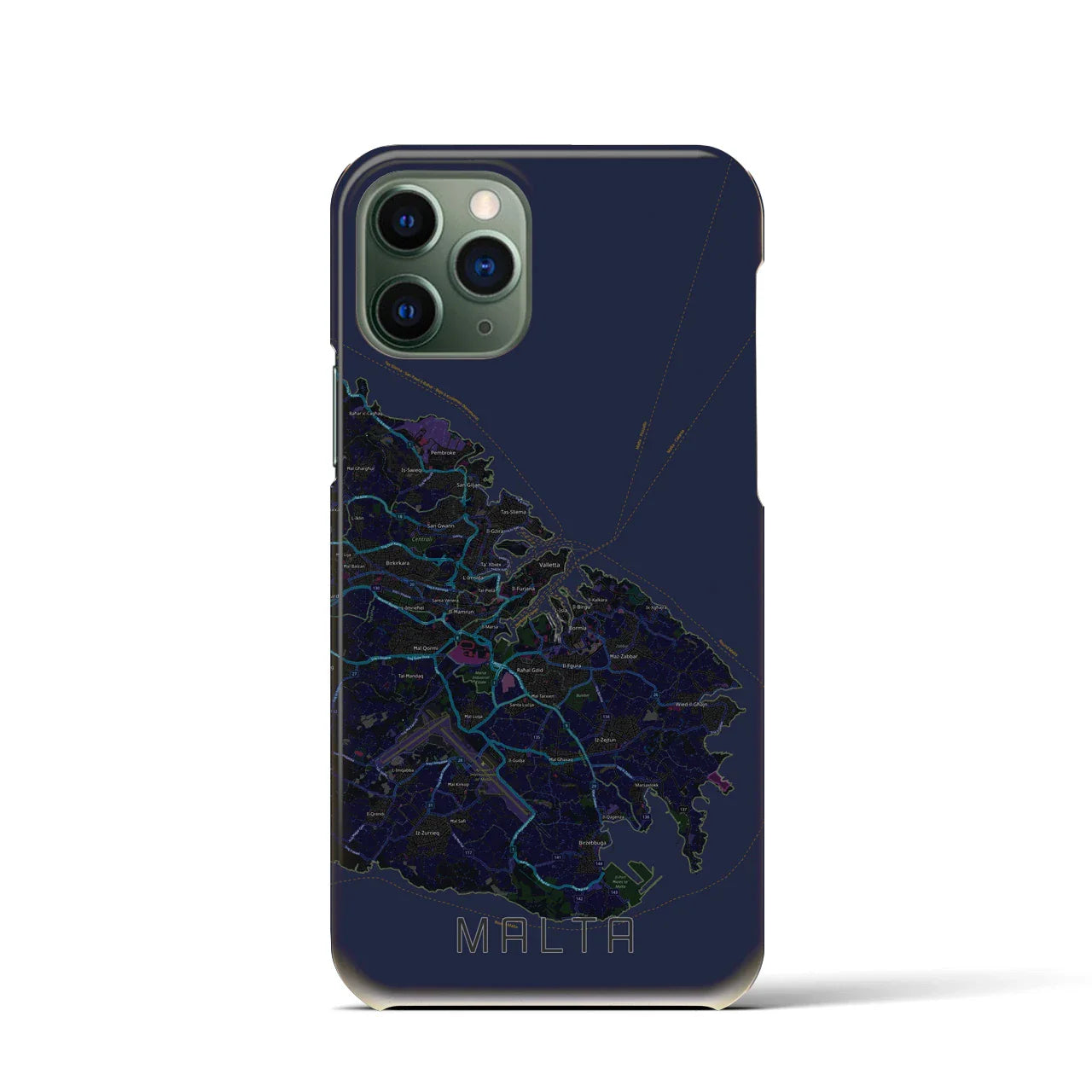 【マルタ】地図柄iPhoneケース(バックカバータイプ)