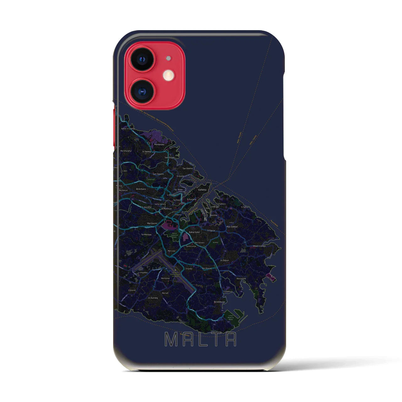 【マルタ】地図柄iPhoneケース(バックカバータイプ)