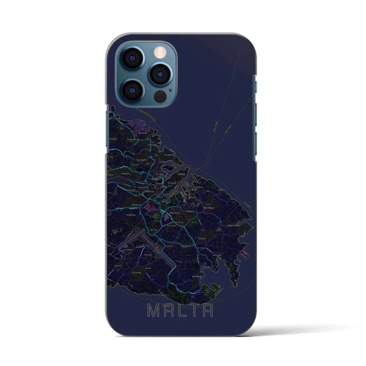 【マルタ】地図柄iPhoneケース(バックカバータイプ)