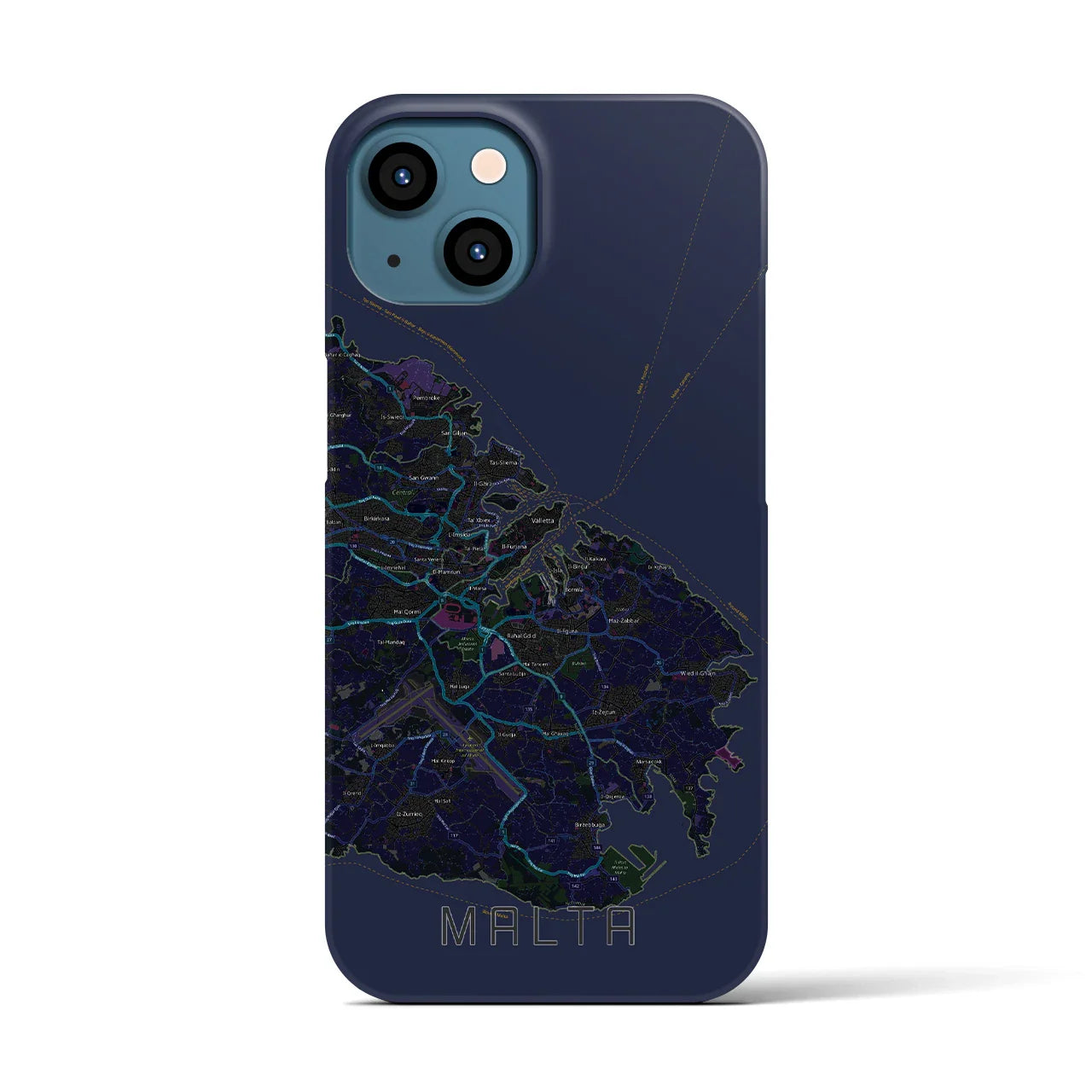 【マルタ】地図柄iPhoneケース(バックカバータイプ)