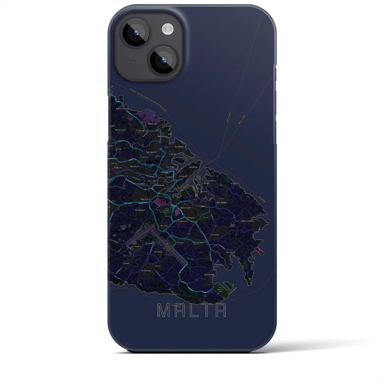 【マルタ】地図柄iPhoneケース(バックカバータイプ)