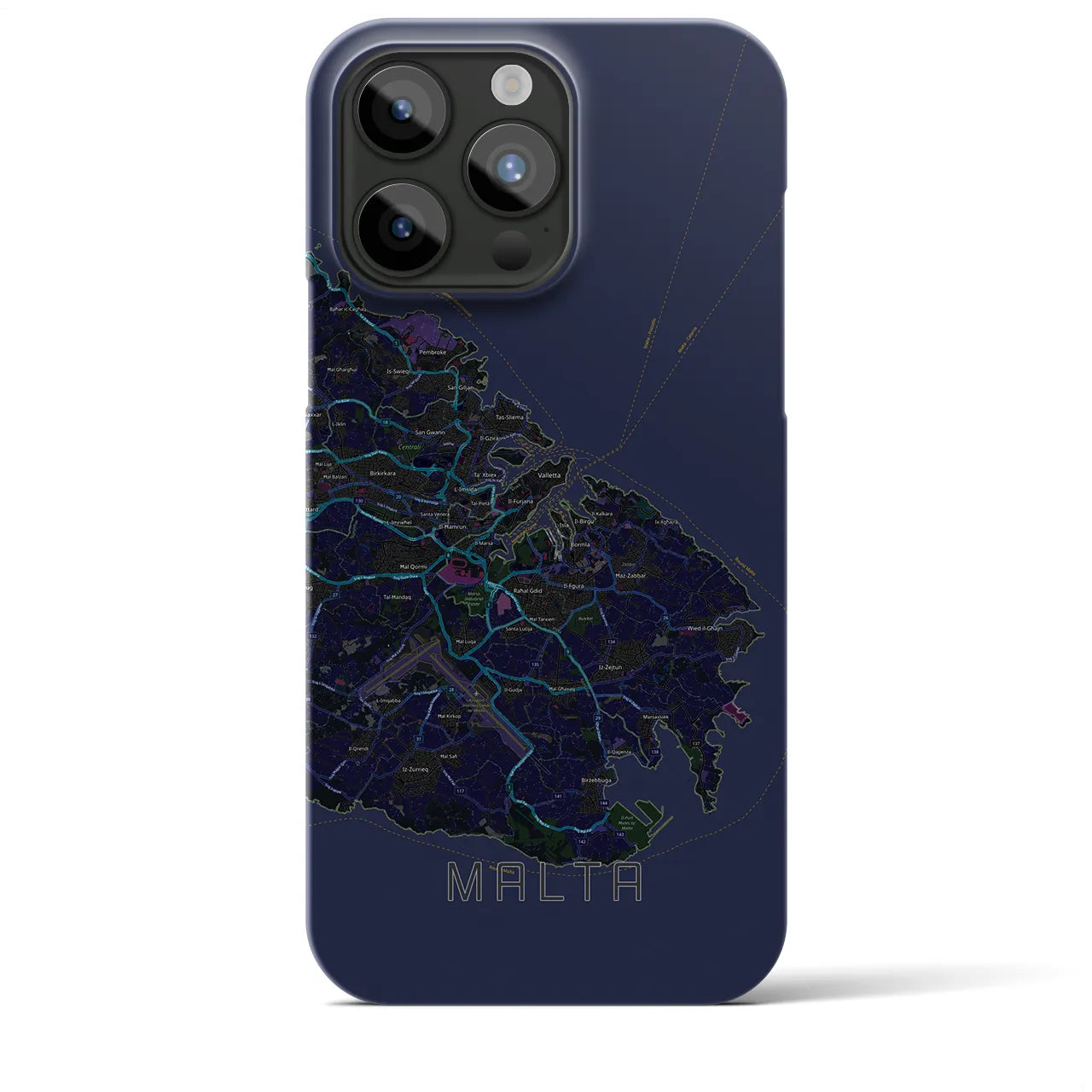 【マルタ】地図柄iPhoneケース(バックカバータイプ)