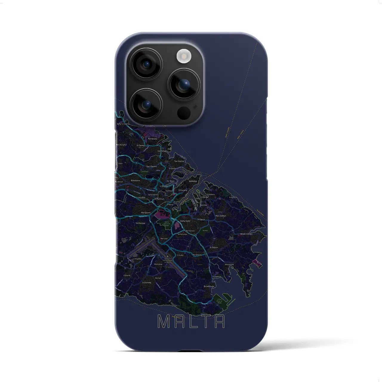 【マルタ】地図柄iPhoneケース(バックカバータイプ)