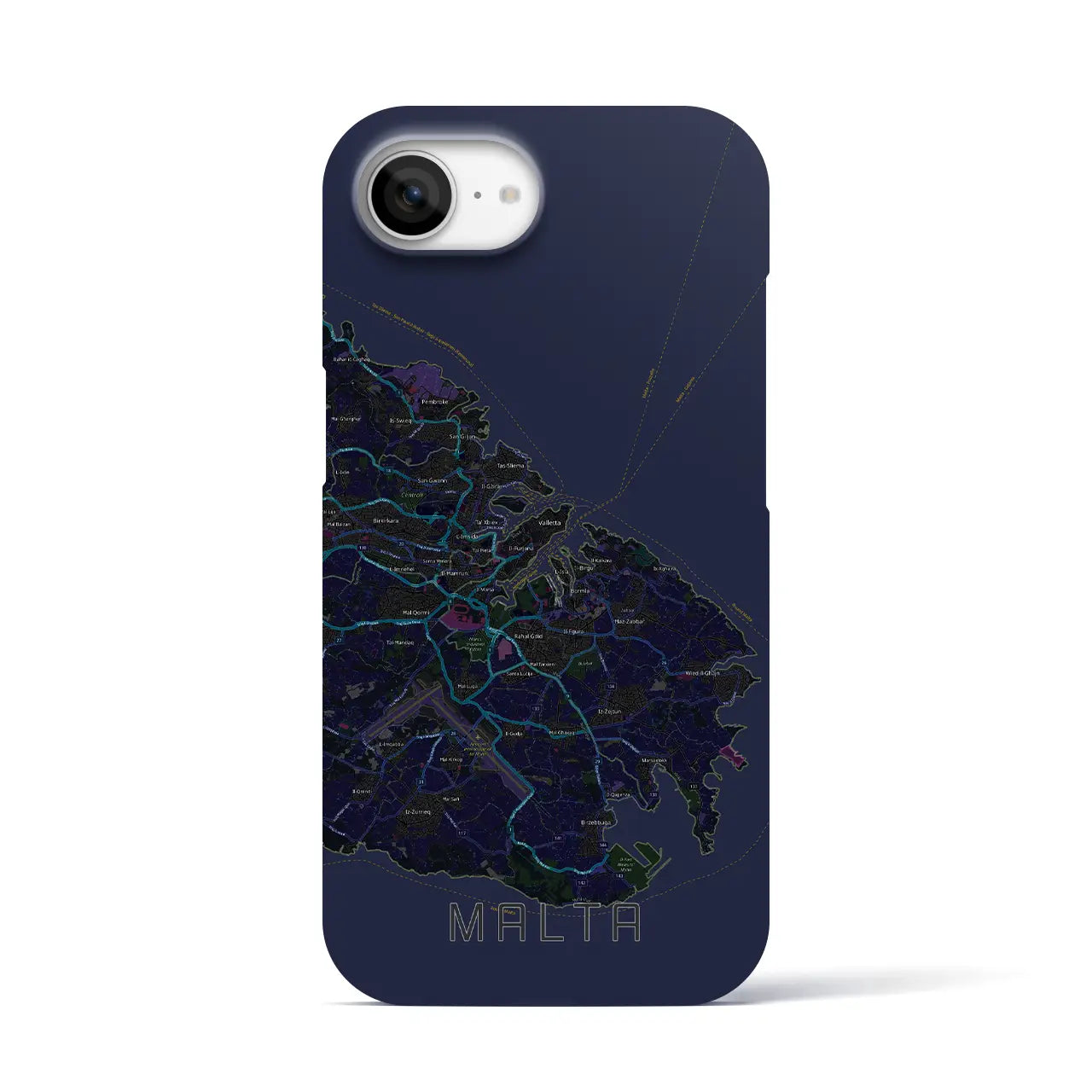【マルタ】地図柄iPhoneケース(バックカバータイプ)