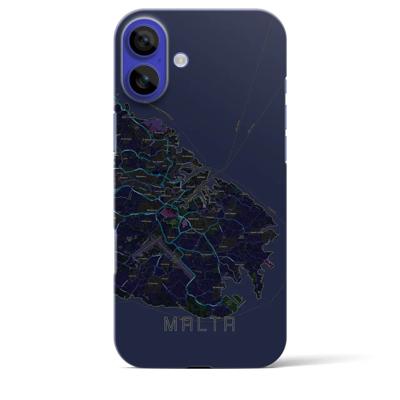 【マルタ】地図柄iPhoneケース(バックカバータイプ)
