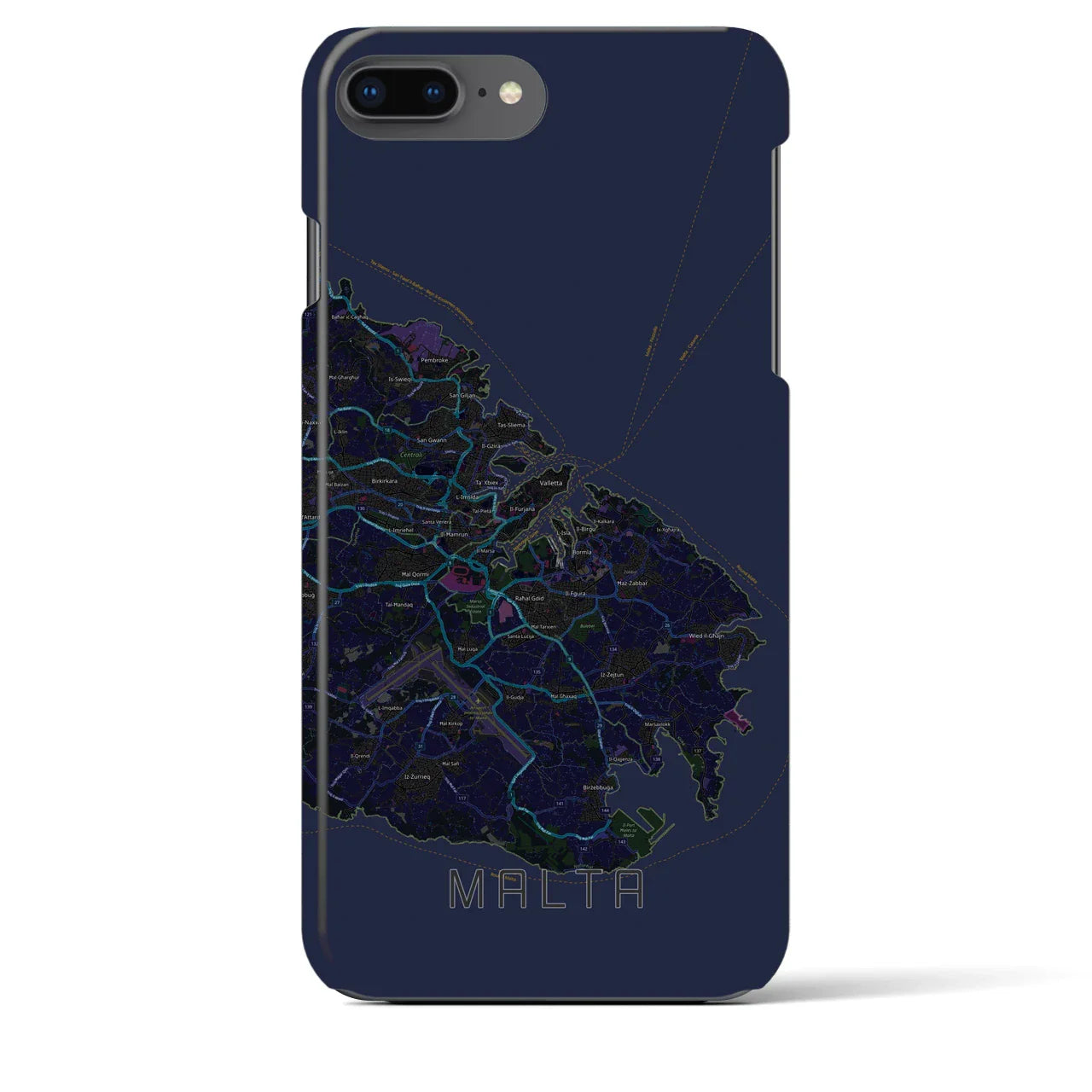【マルタ】地図柄iPhoneケース(バックカバータイプ)