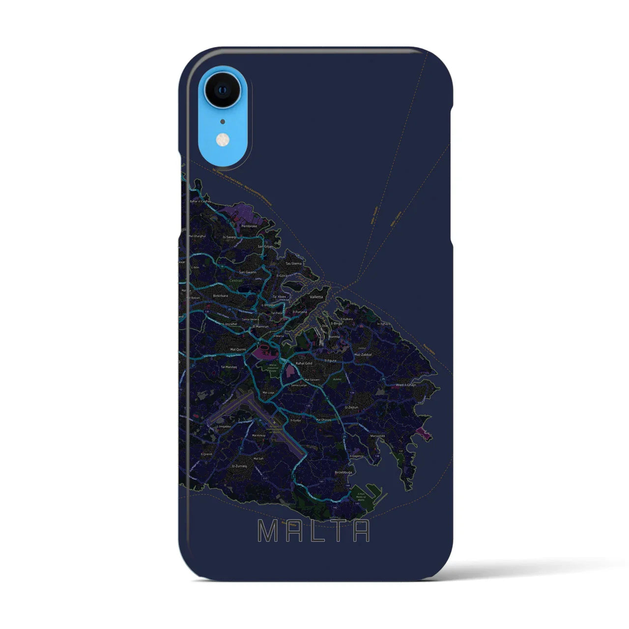 【マルタ】地図柄iPhoneケース(バックカバータイプ)
