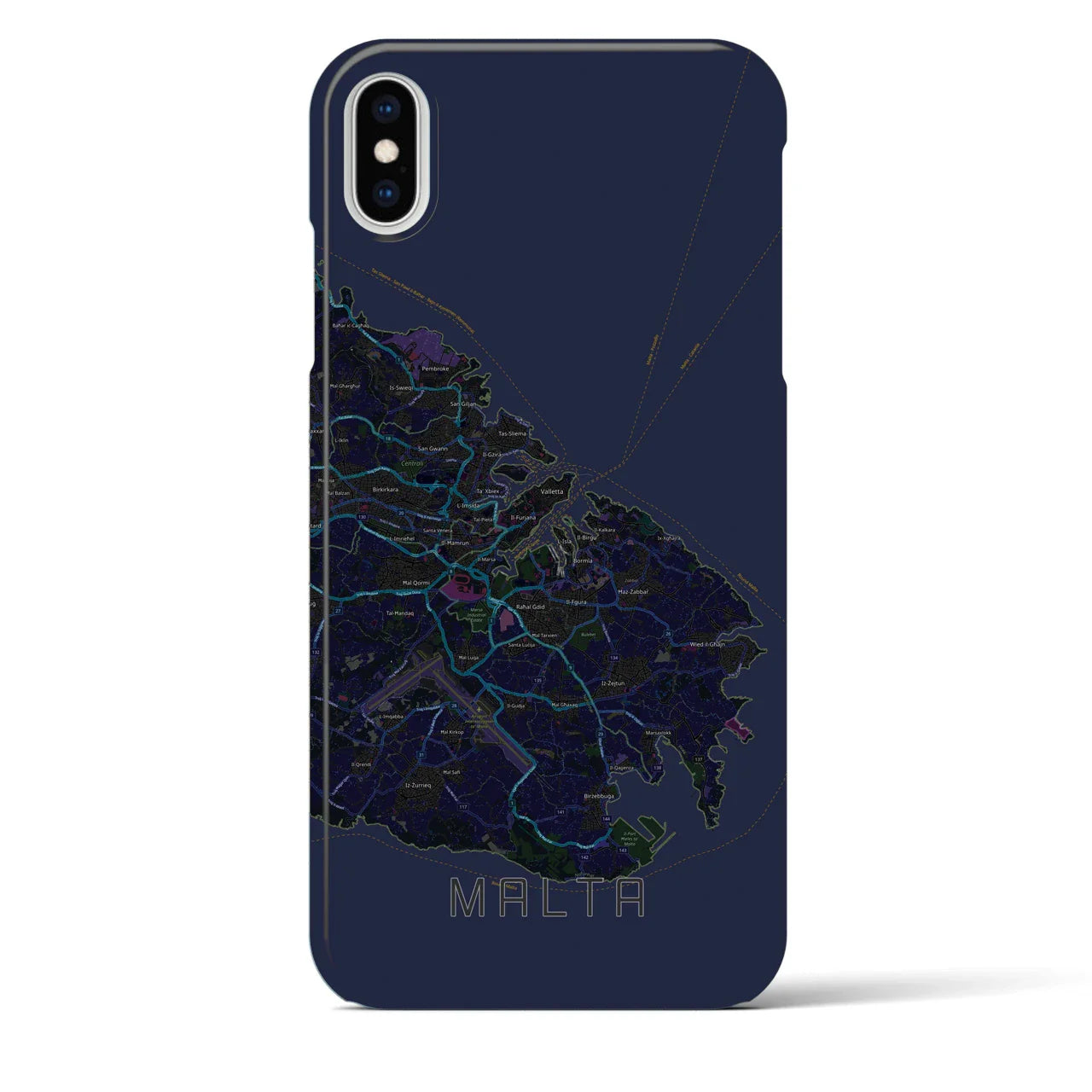 【マルタ】地図柄iPhoneケース(バックカバータイプ)