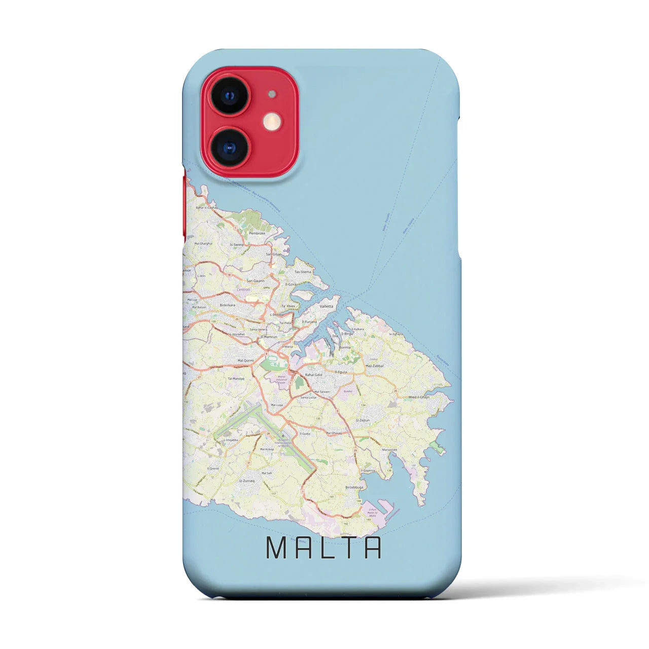 【マルタ】地図柄iPhoneケース(バックカバータイプ)