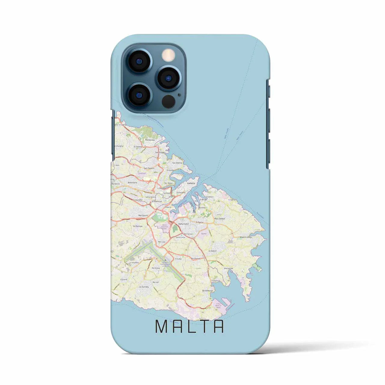 【マルタ】地図柄iPhoneケース(バックカバータイプ)