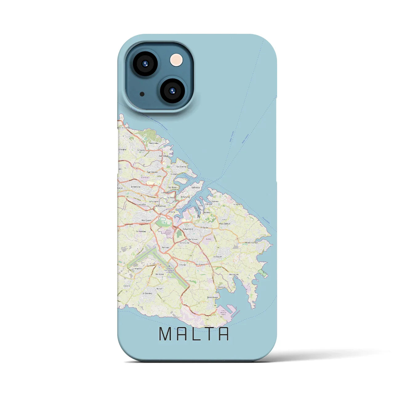 【マルタ】地図柄iPhoneケース(バックカバータイプ)