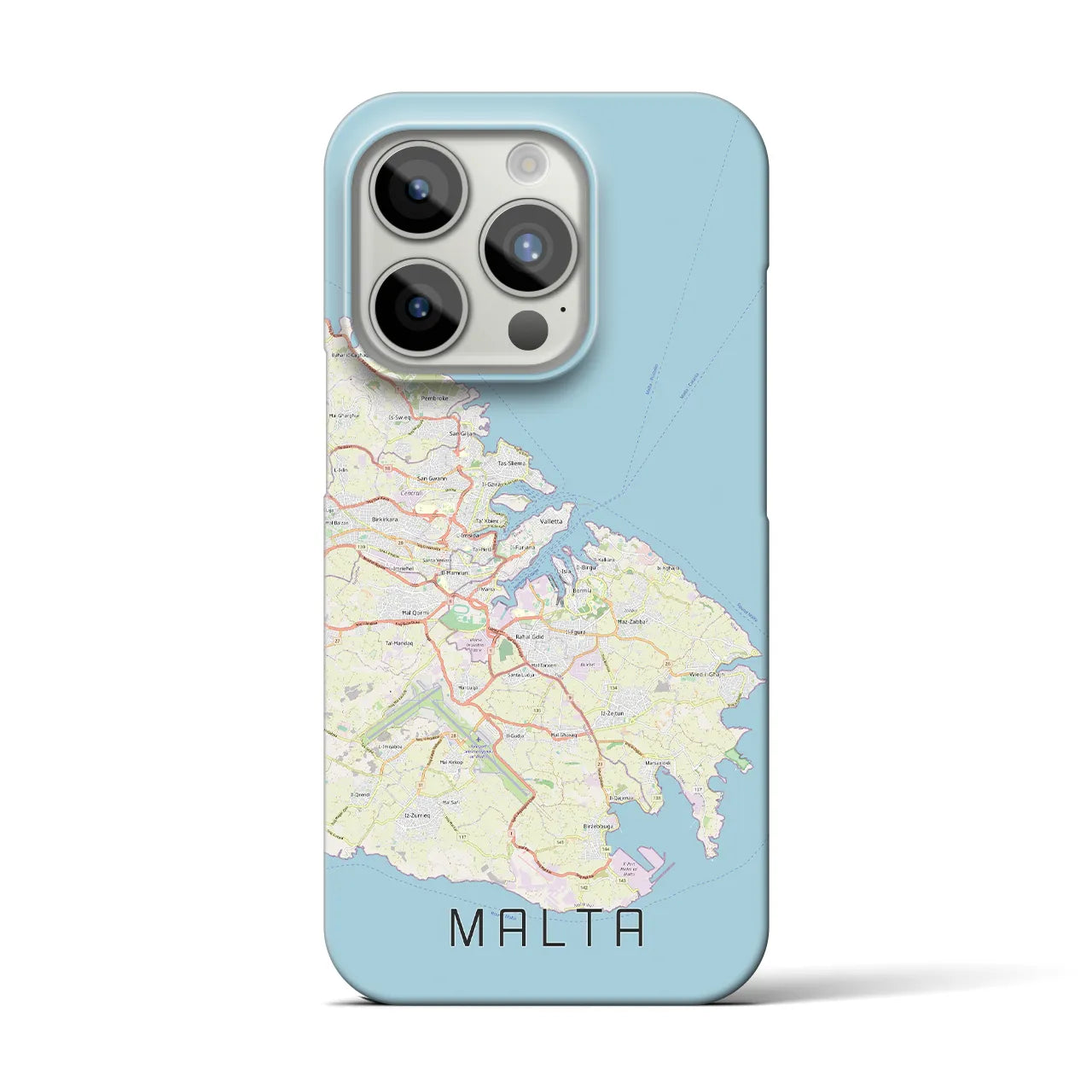 【マルタ】地図柄iPhoneケース(バックカバータイプ)