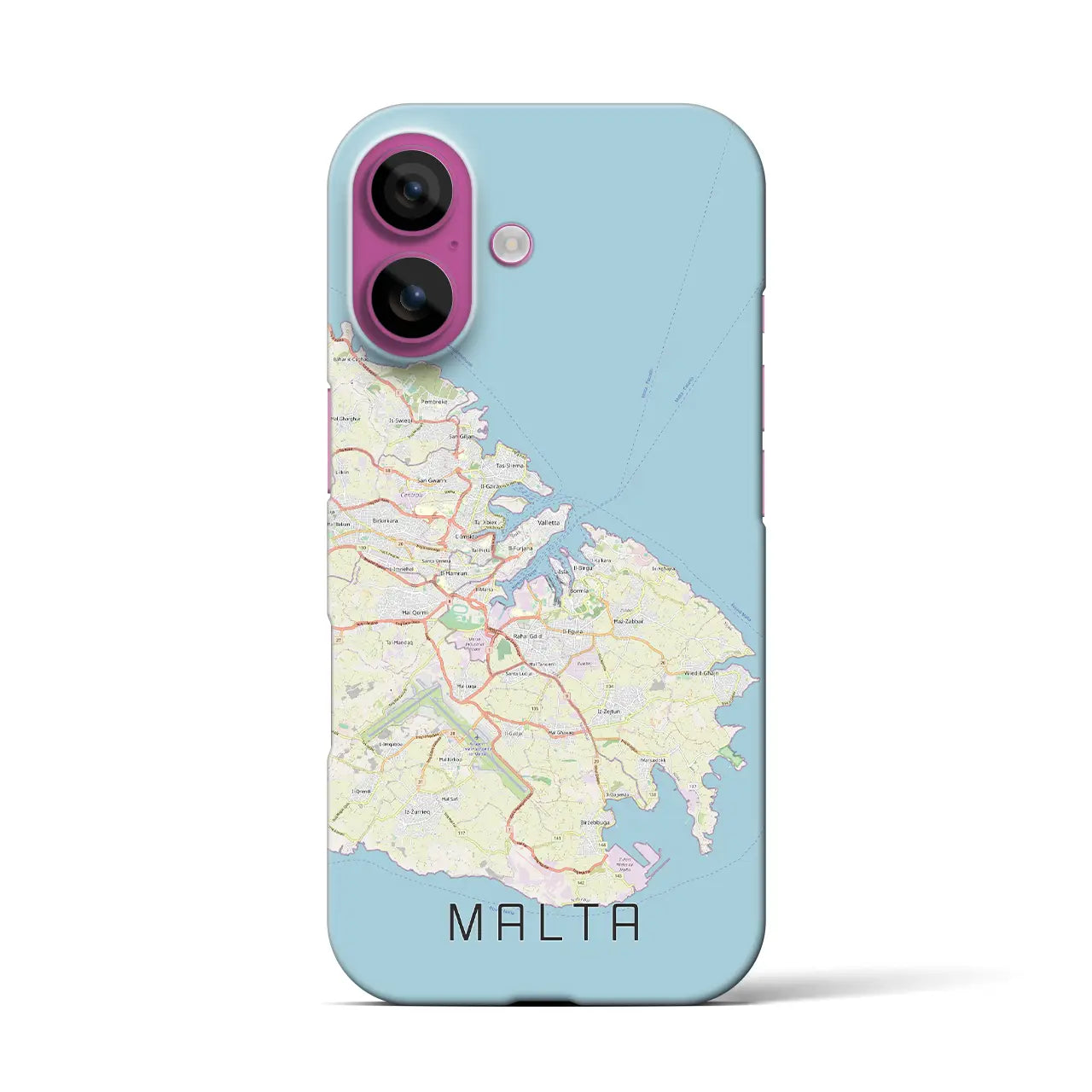 【マルタ】地図柄iPhoneケース(バックカバータイプ)