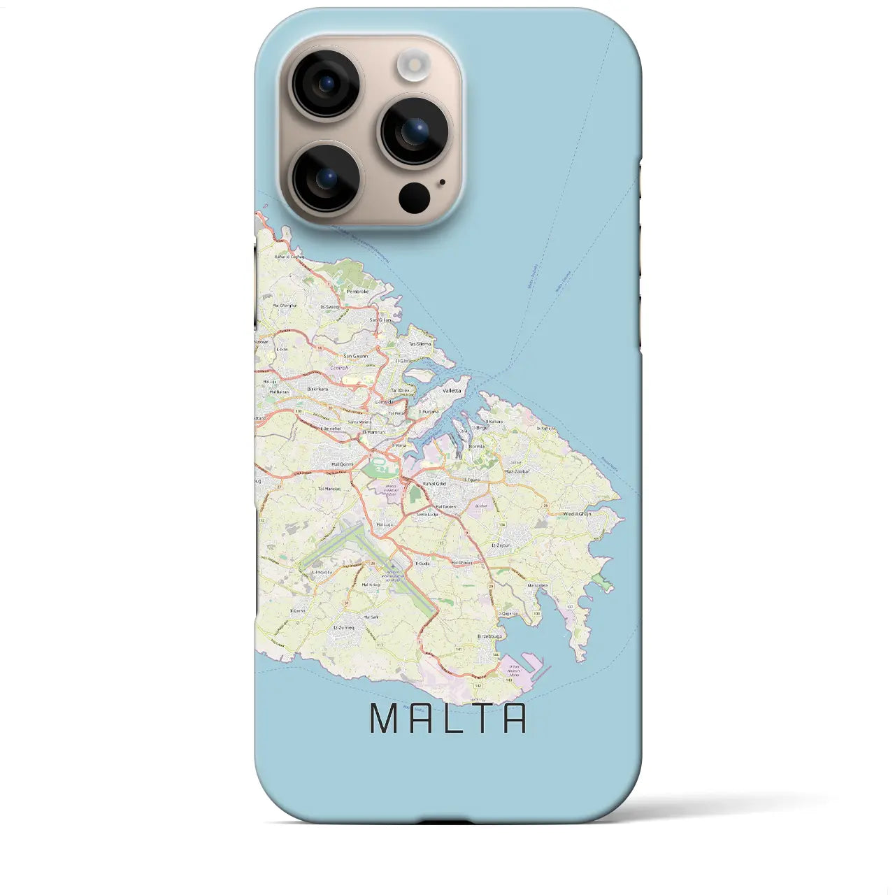 【マルタ】地図柄iPhoneケース(バックカバータイプ)