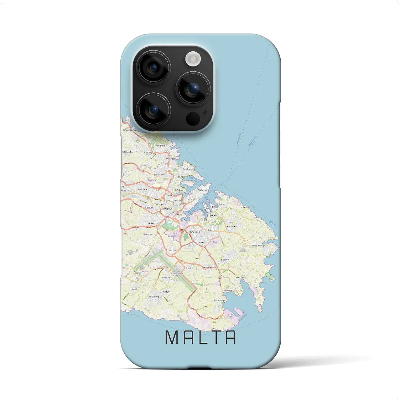 【マルタ】地図柄iPhoneケース(バックカバータイプ)