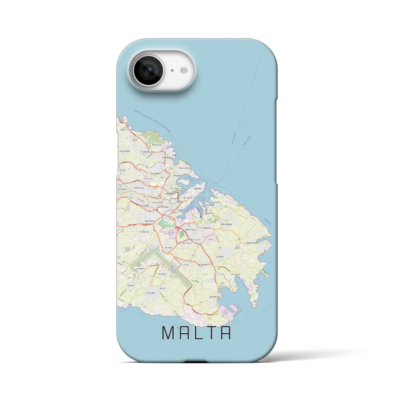 【マルタ】地図柄iPhoneケース(バックカバータイプ)