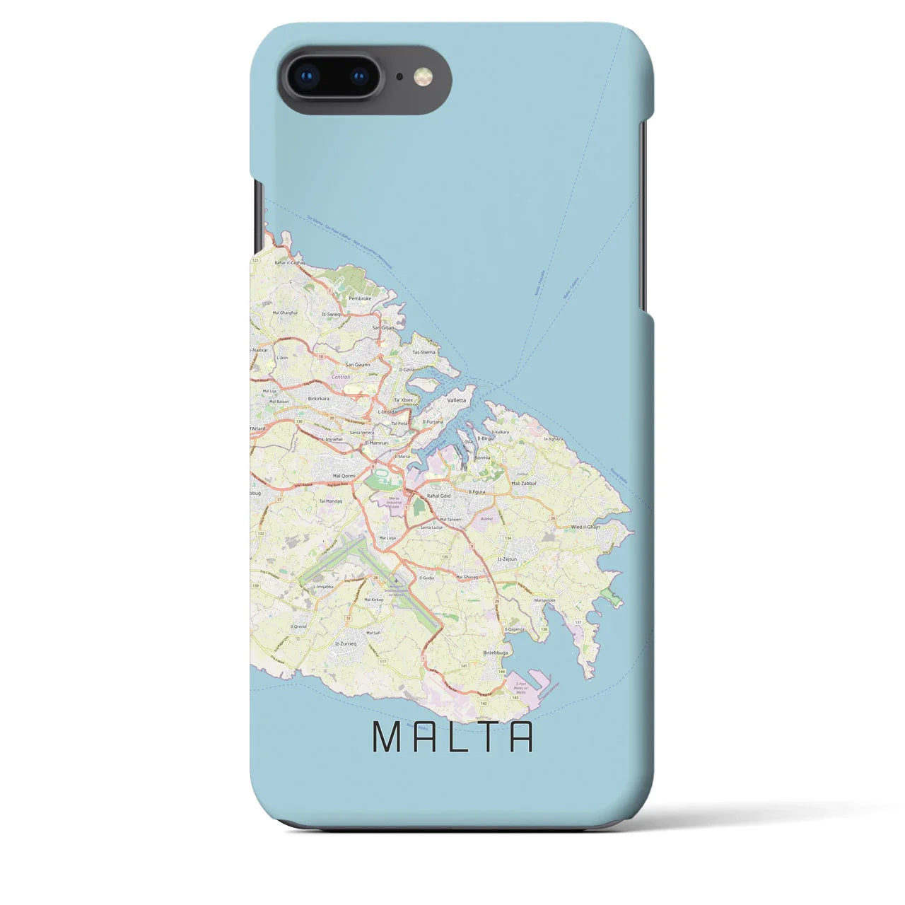 【マルタ】地図柄iPhoneケース(バックカバータイプ)