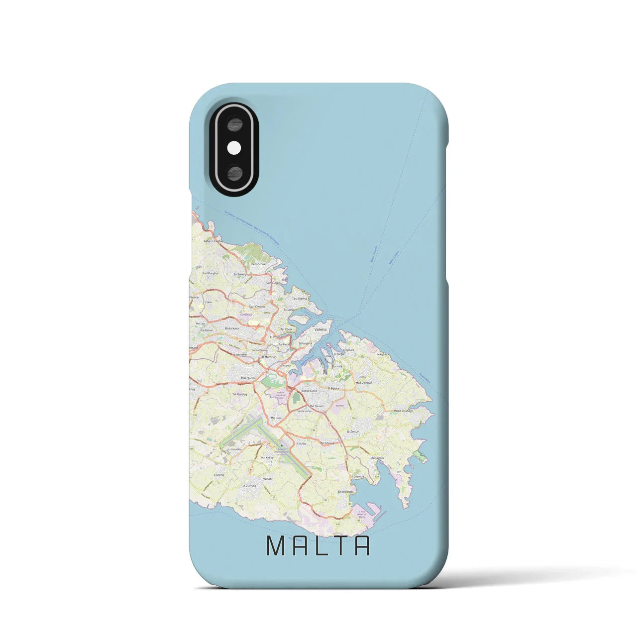 【マルタ】地図柄iPhoneケース(バックカバータイプ)
