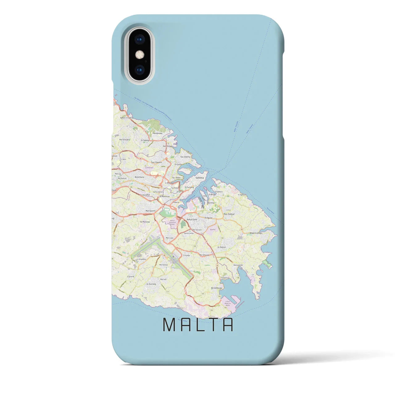 【マルタ】地図柄iPhoneケース(バックカバータイプ)