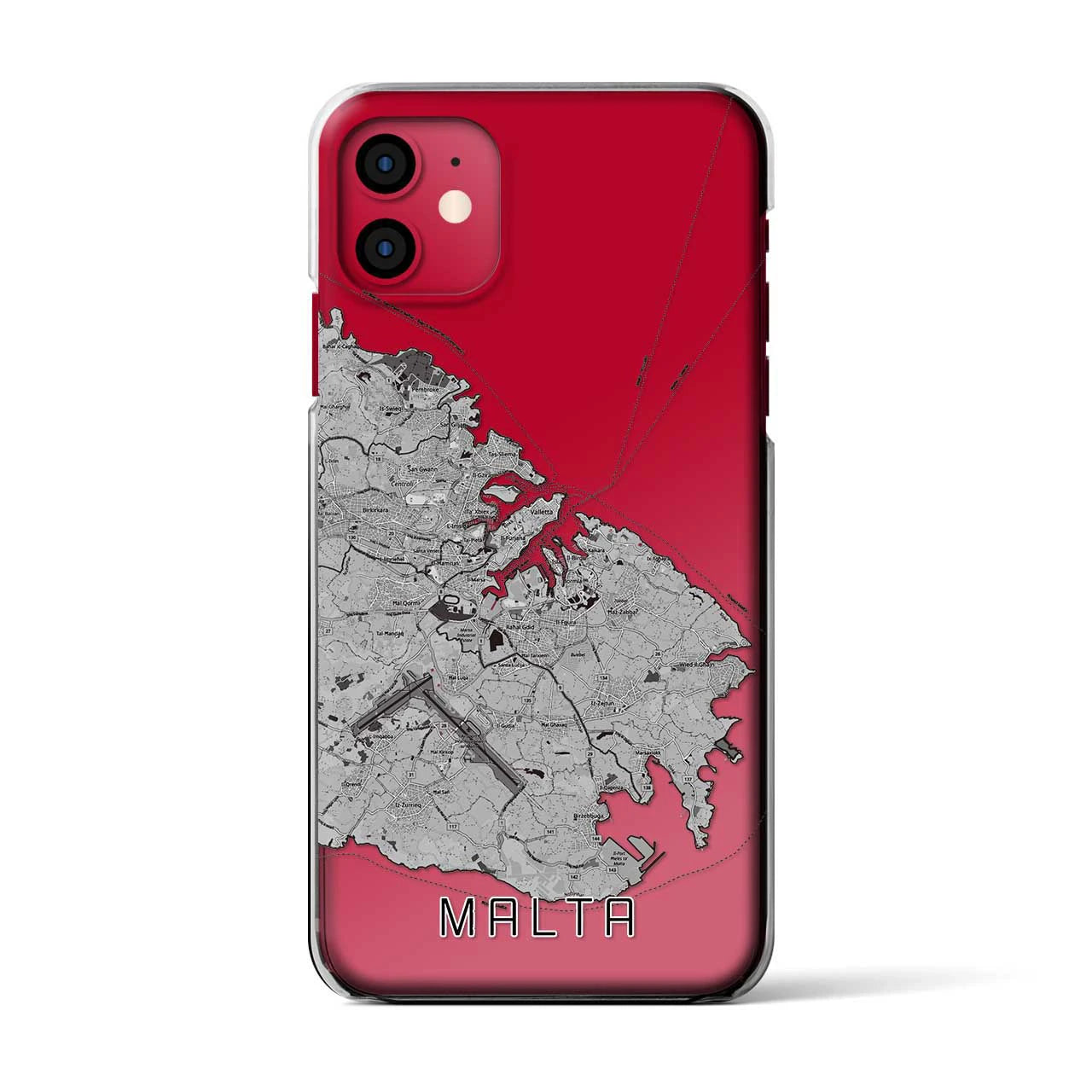 【マルタ】地図柄iPhoneケース(クリアタイプ)