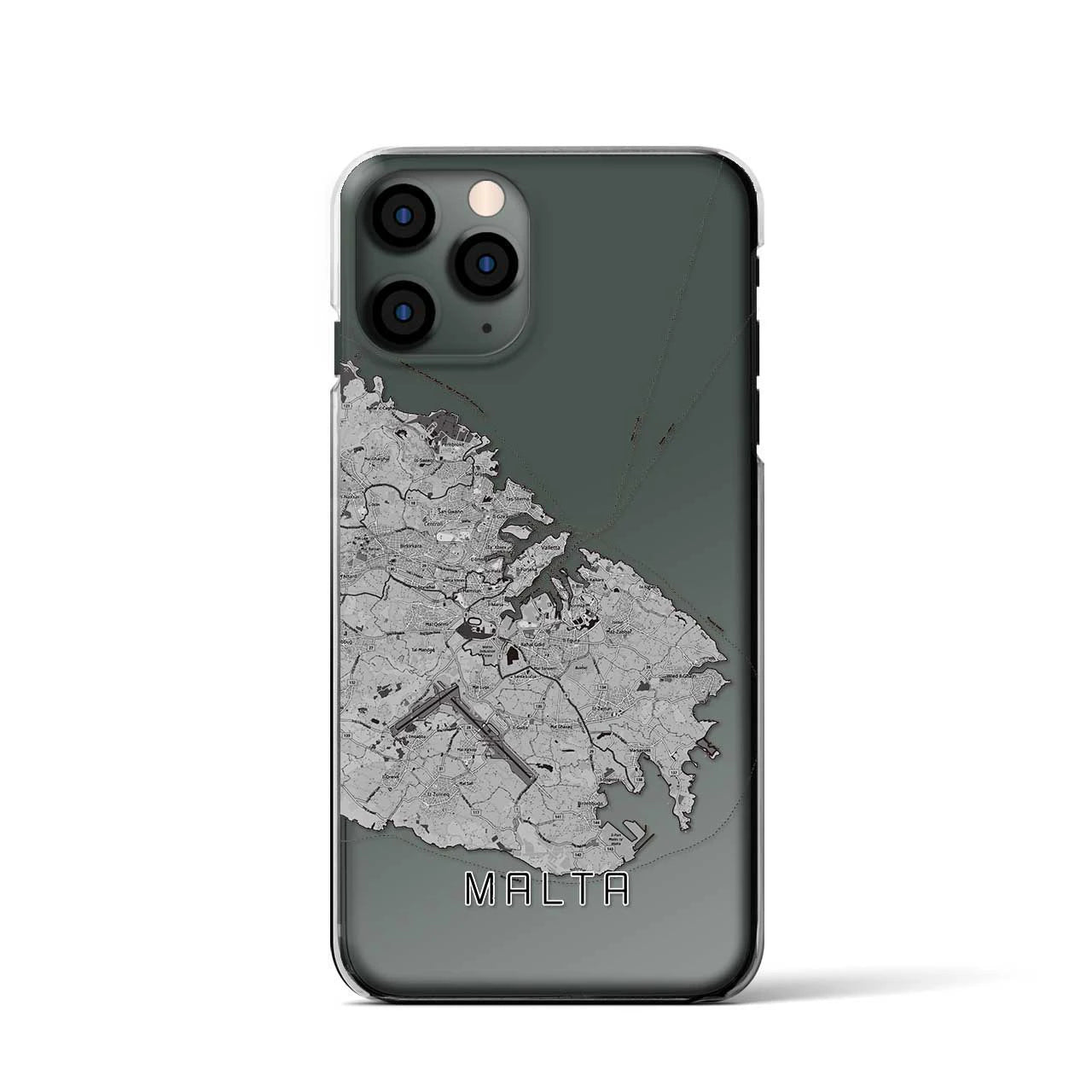 【マルタ】地図柄iPhoneケース(クリアタイプ)