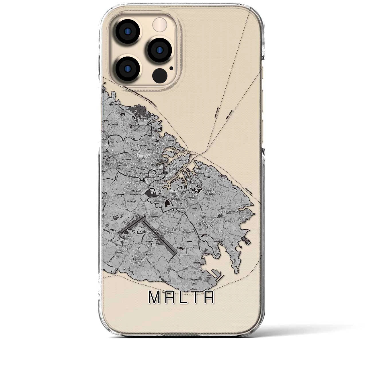 【マルタ】地図柄iPhoneケース(クリアタイプ)