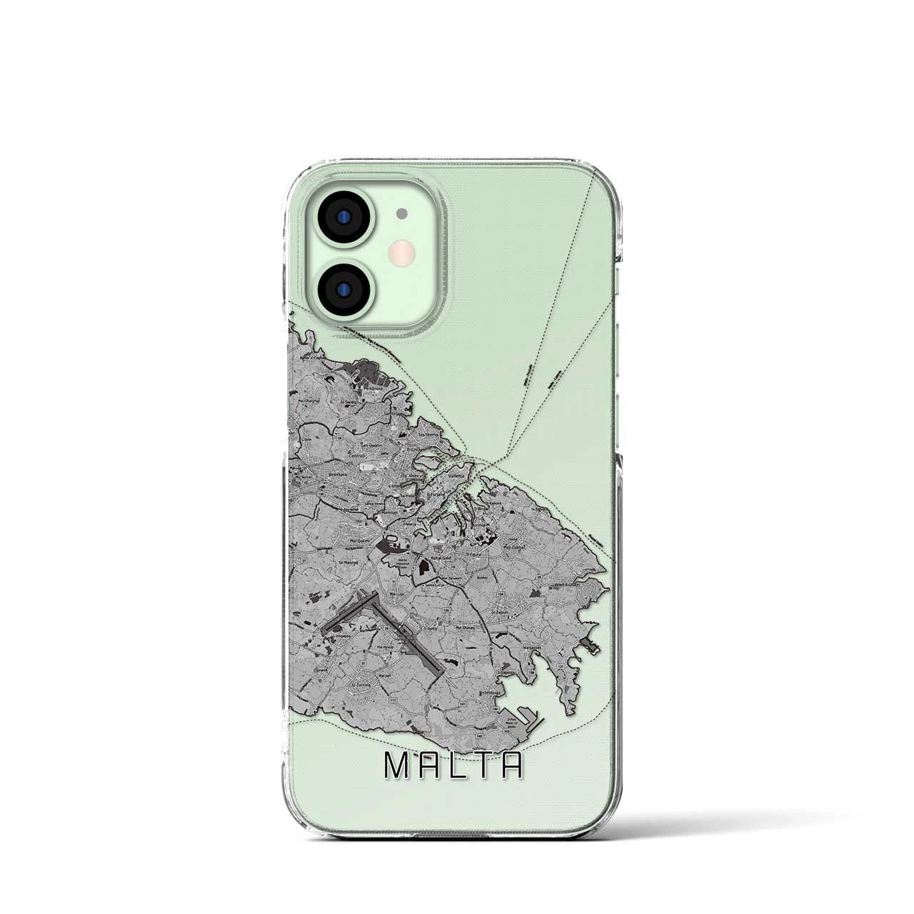 【マルタ】地図柄iPhoneケース(クリアタイプ)