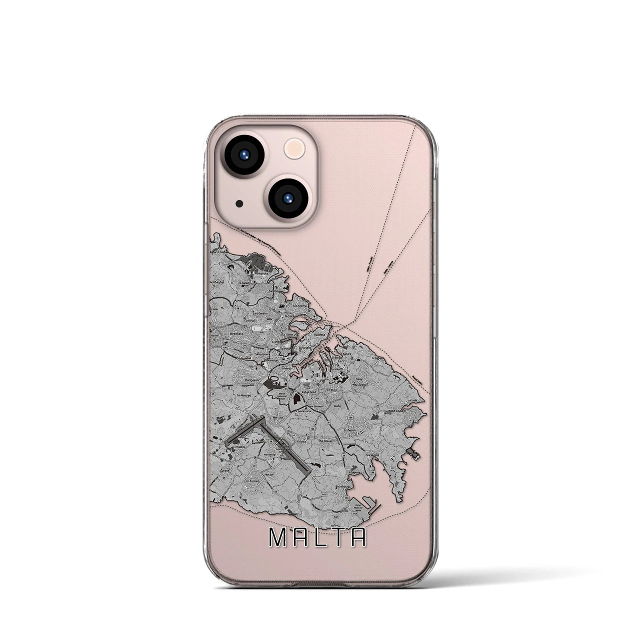 【マルタ】地図柄iPhoneケース(クリアタイプ)