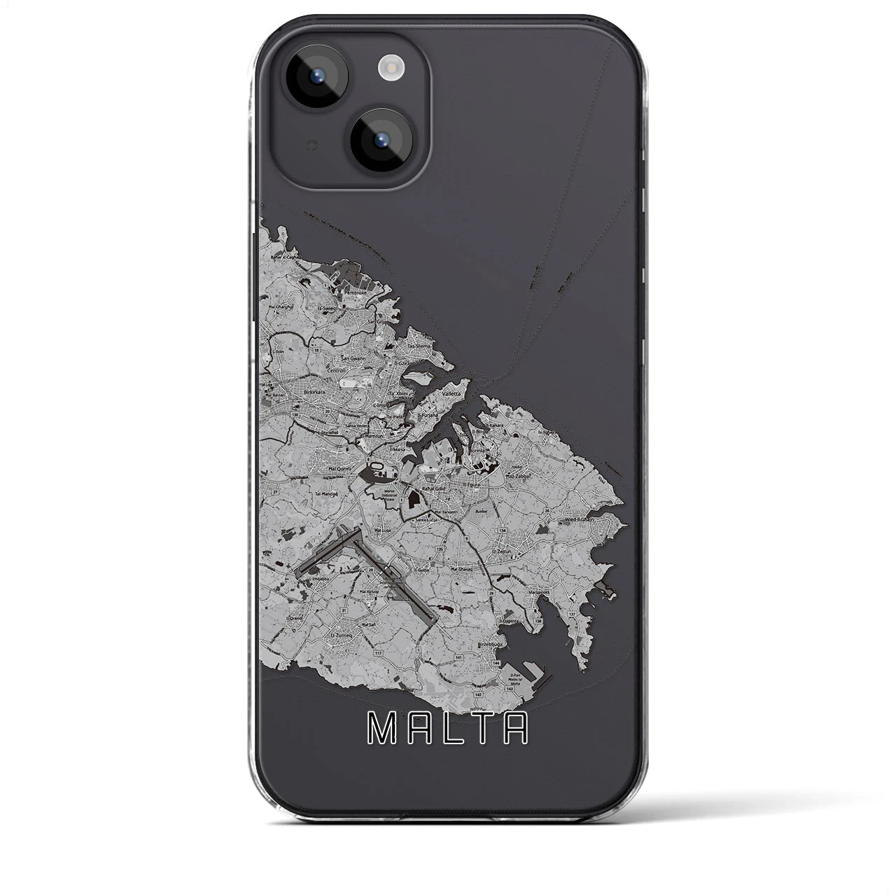 【マルタ】地図柄iPhoneケース(クリアタイプ)
