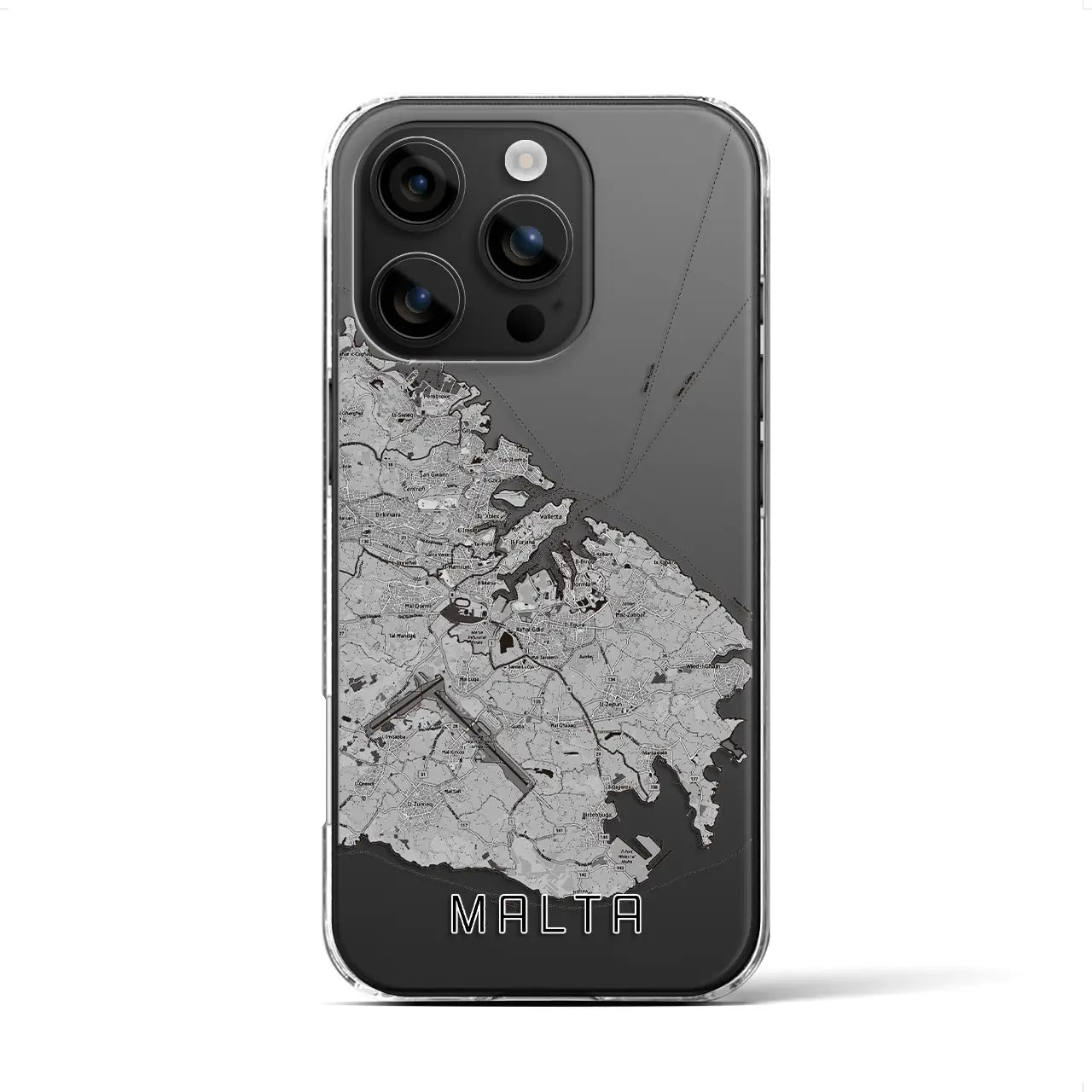 【マルタ】地図柄iPhoneケース(クリアタイプ)