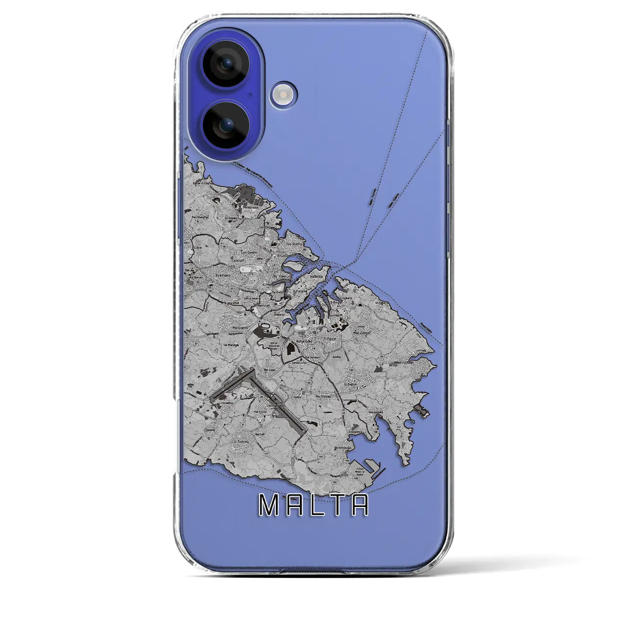 【マルタ】地図柄iPhoneケース(クリアタイプ)