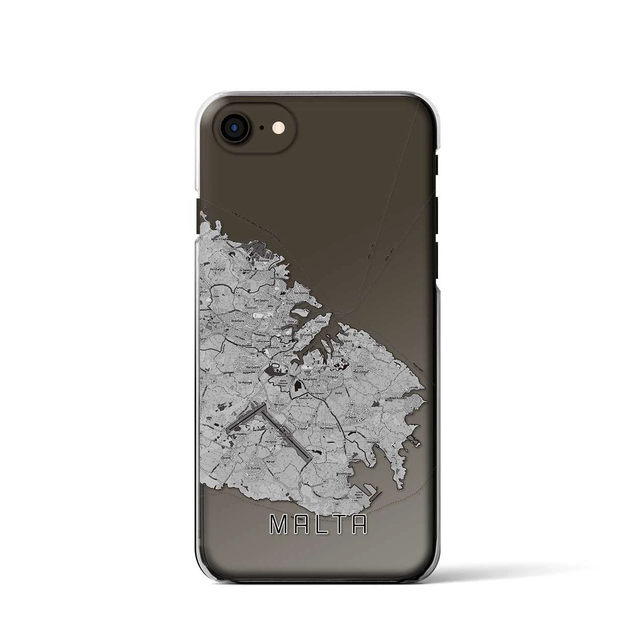【マルタ】地図柄iPhoneケース(クリアタイプ)