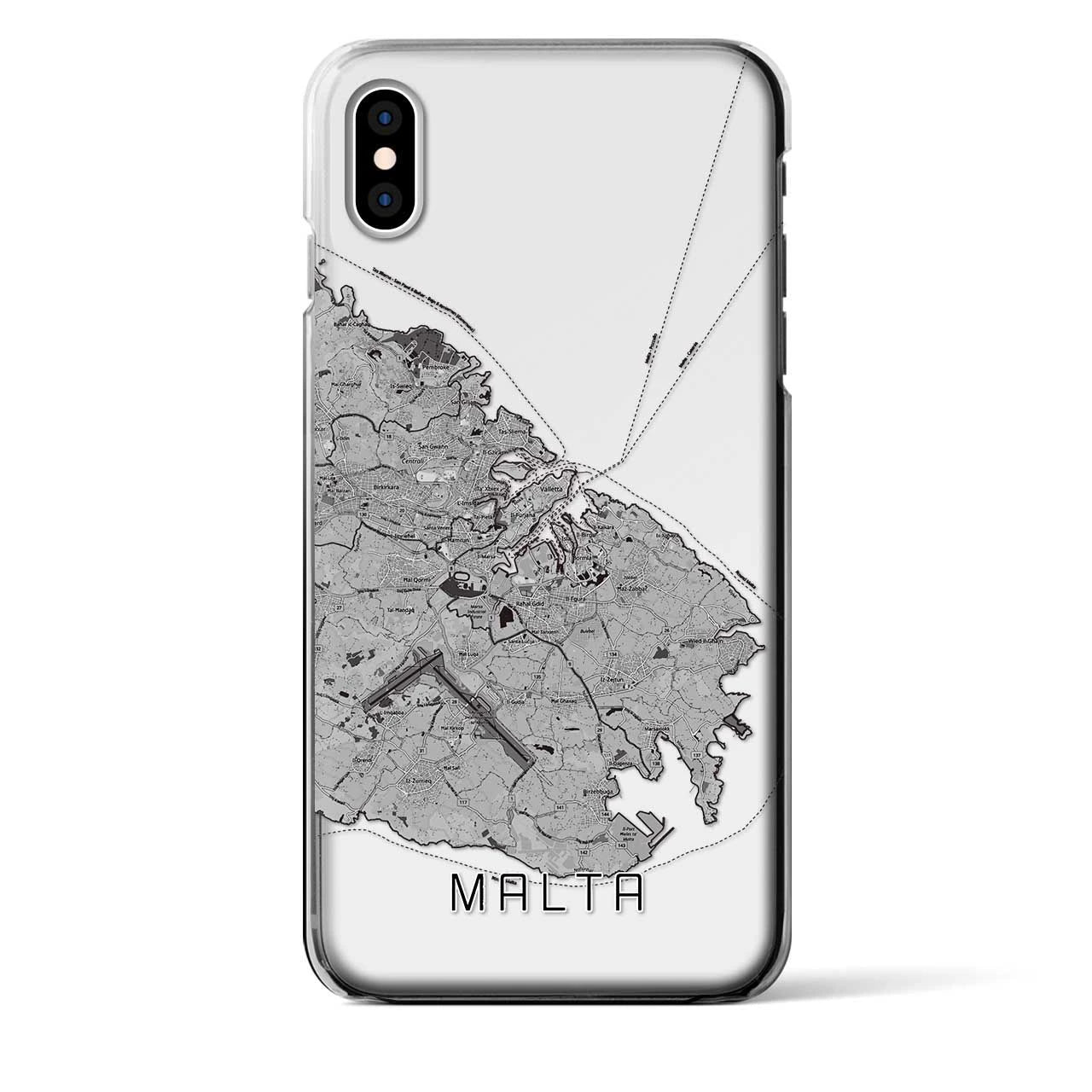 【マルタ】地図柄iPhoneケース(クリアタイプ)
