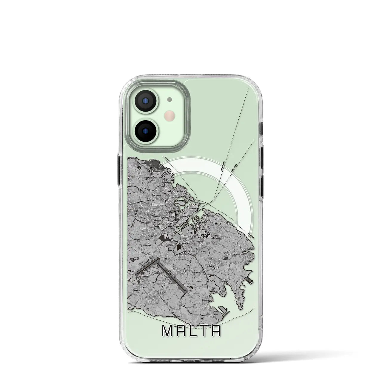 【マルタ】地図柄iPhoneケース(MagSafeタイプ)
