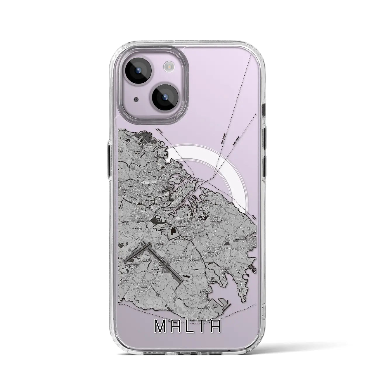 【マルタ】地図柄iPhoneケース(MagSafeタイプ)