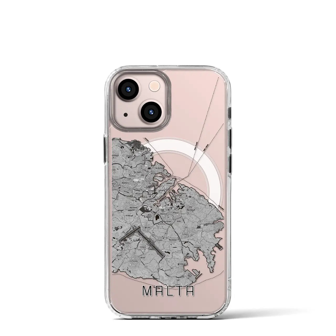 【マルタ】地図柄iPhoneケース(MagSafeタイプ)