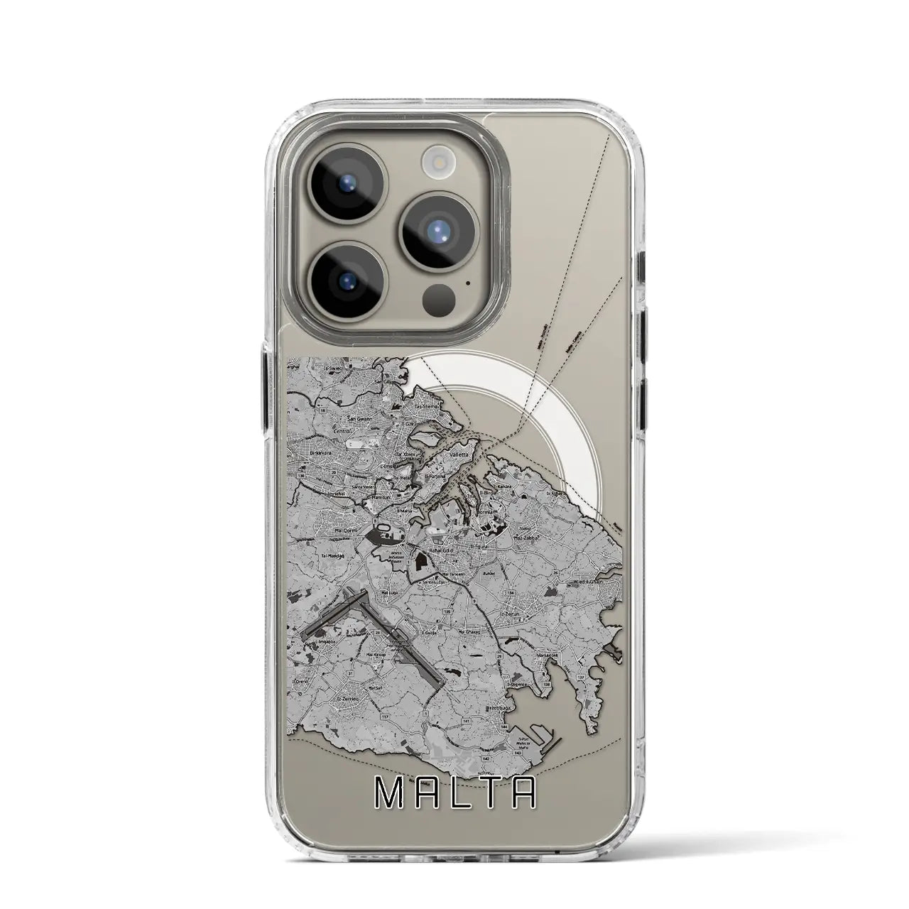 【マルタ】地図柄iPhoneケース(MagSafeタイプ)
