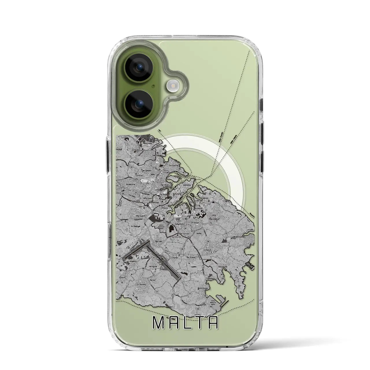 【マルタ】地図柄iPhoneケース(MagSafeタイプ)