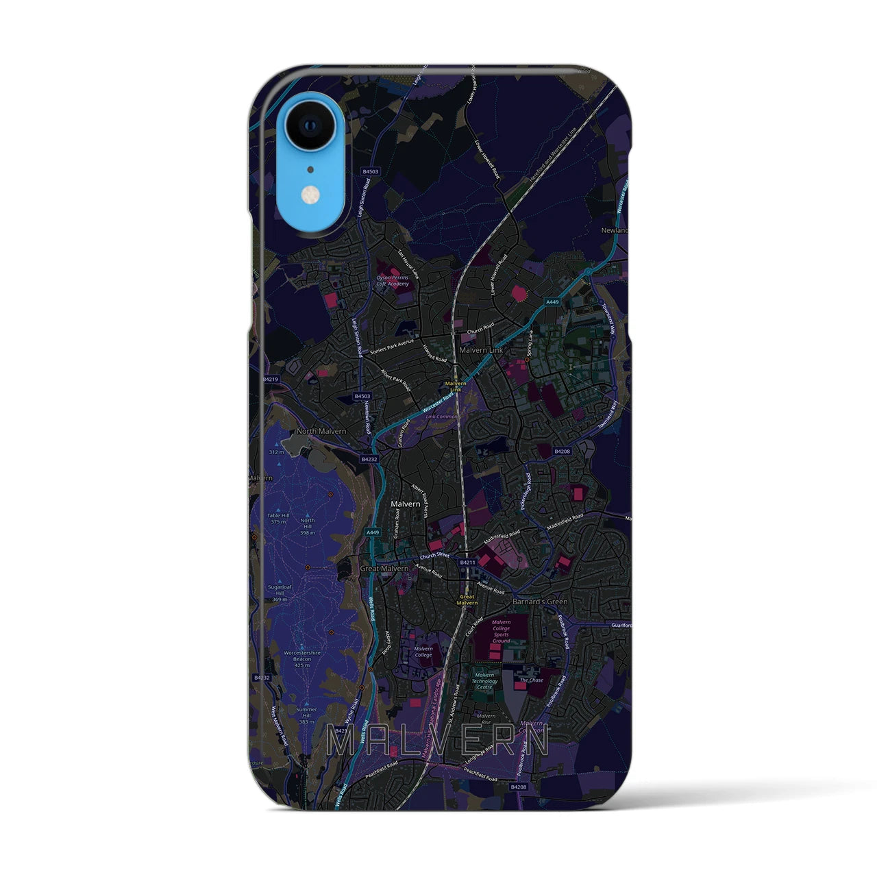 【マルバーン(イギリス)】地図柄iPhoneケース(バックカバータイプ)