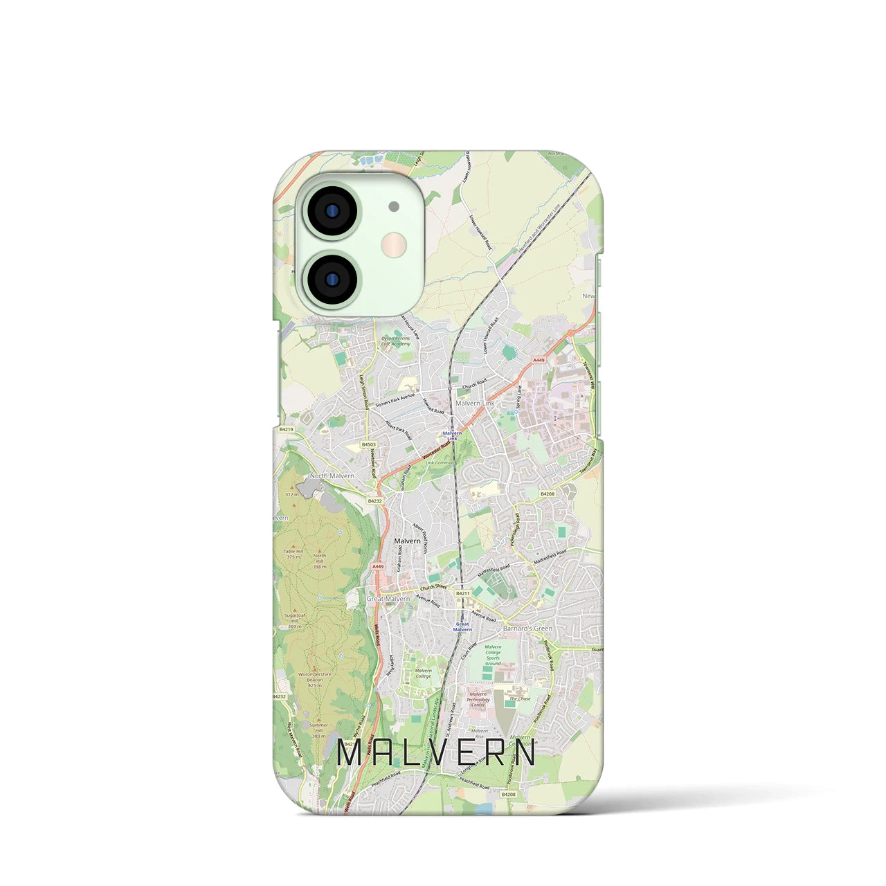 【マルバーン(イギリス)】地図柄iPhoneケース(バックカバータイプ)