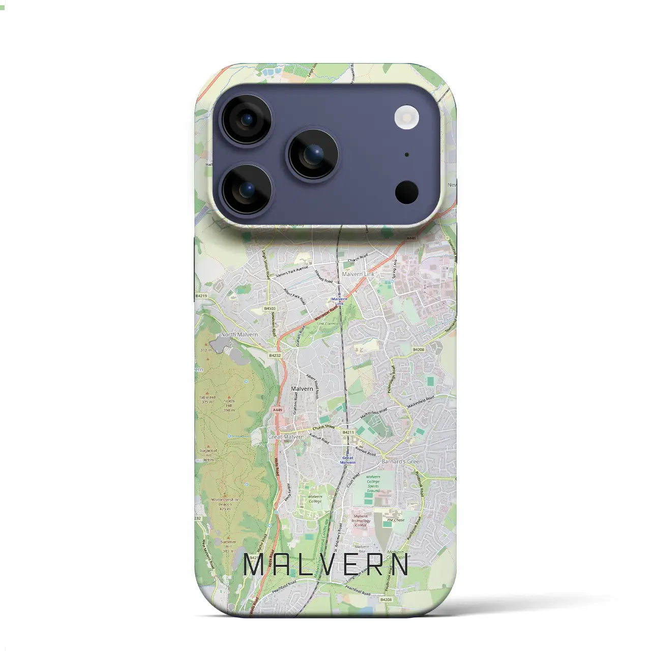 【マルバーン(イギリス)】地図柄iPhoneケース(バックカバータイプ)