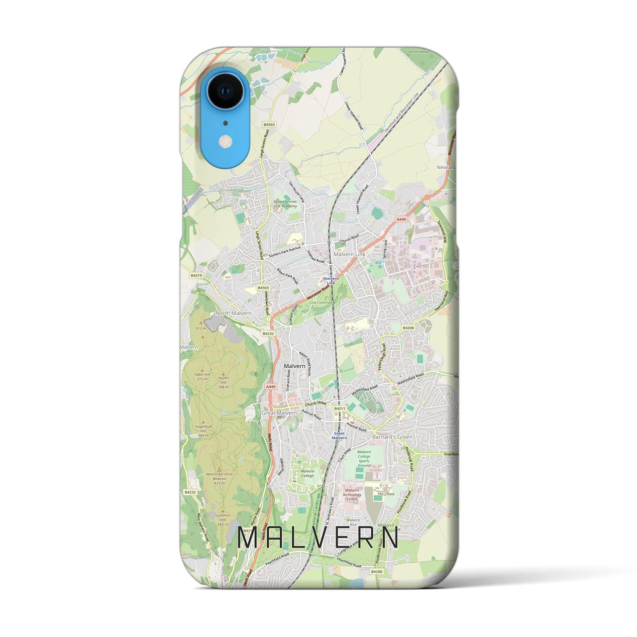 【マルバーン(イギリス)】地図柄iPhoneケース(バックカバータイプ)