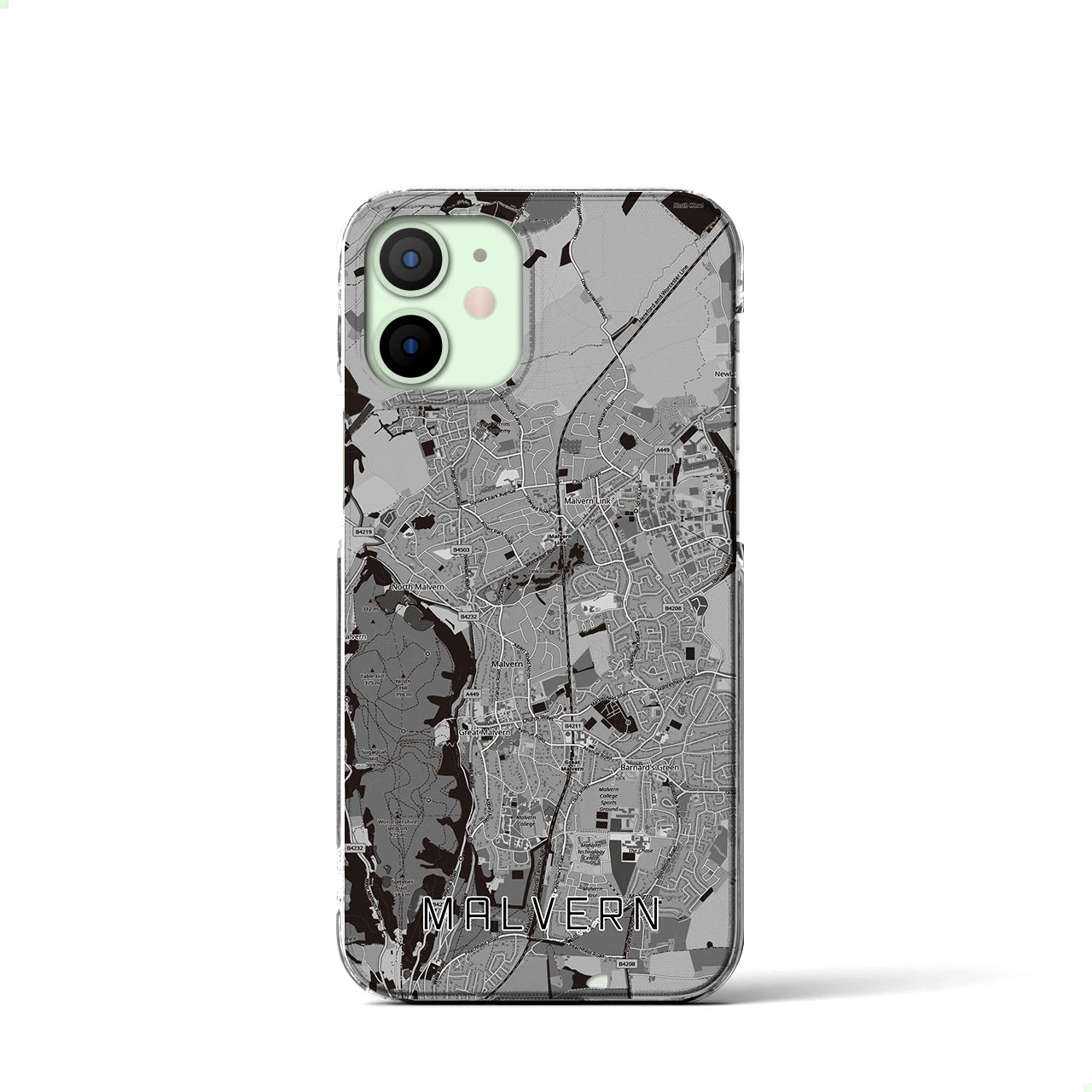 【マルバーン(イギリス)】地図柄iPhoneケース(クリアタイプ)